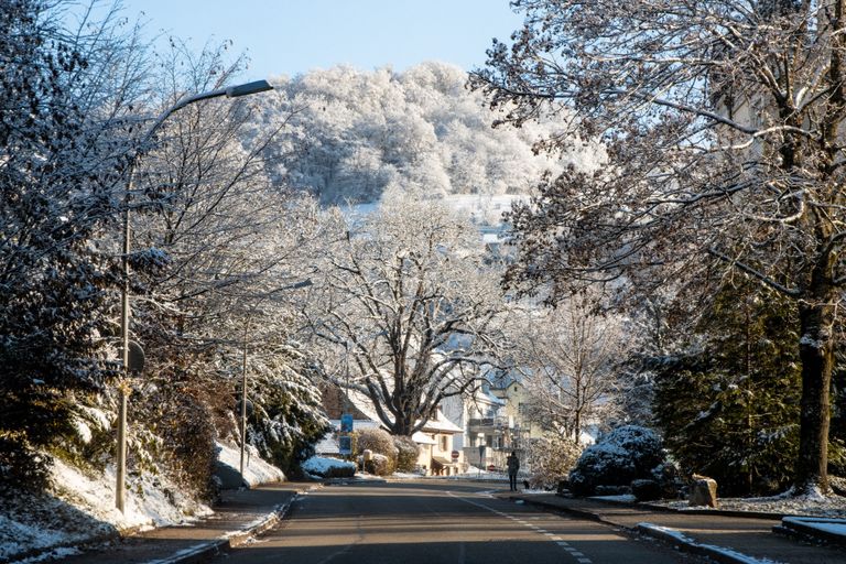 Inzlingen unter Schnee und Eis