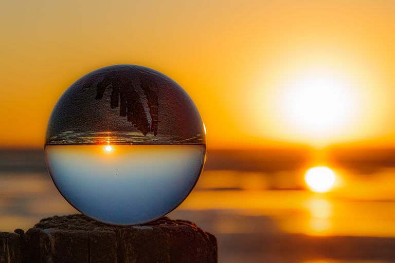 Lensball Sonnenuntergang Nordsee